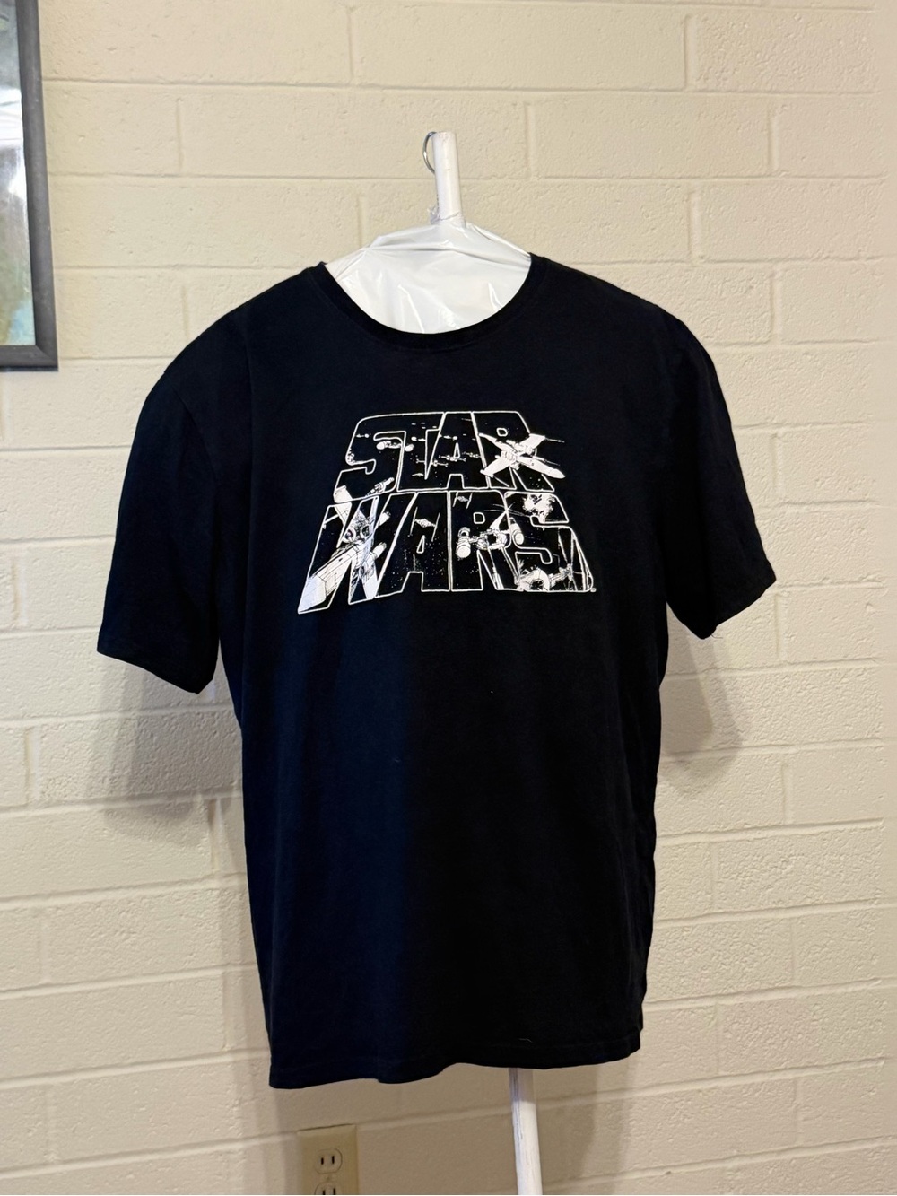 Star Wars Black Tee with White Logo Graphic - Kids